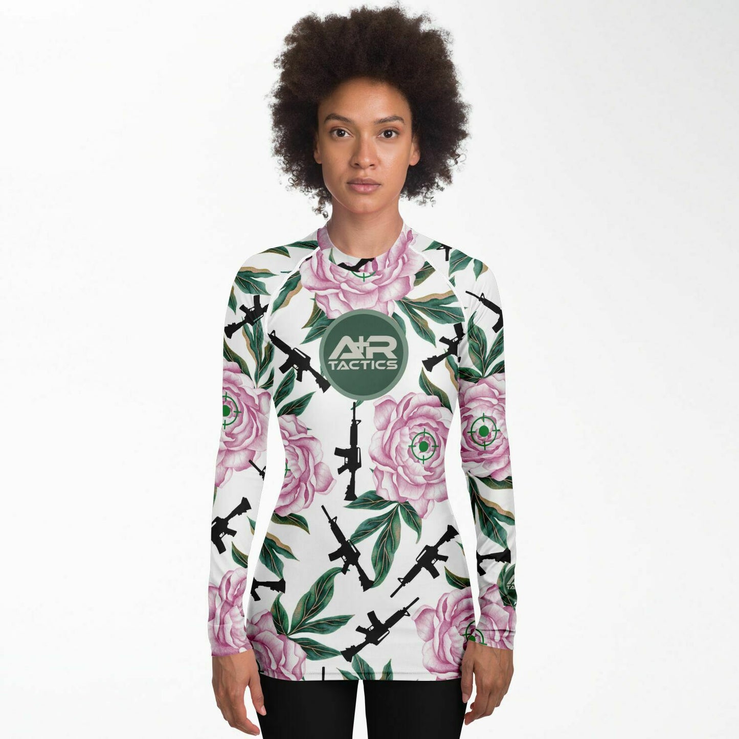 Peonies and Rifles Womens Rashguard