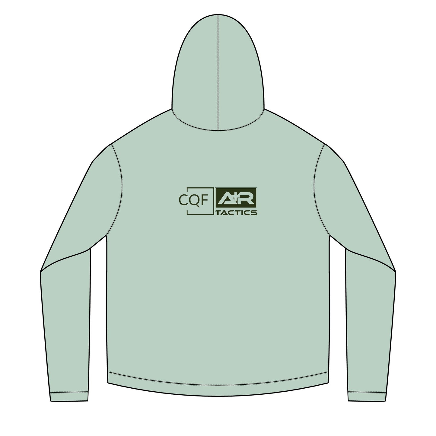 CQF x A+R Tactics Solar Hoodie, Deep Green Logo