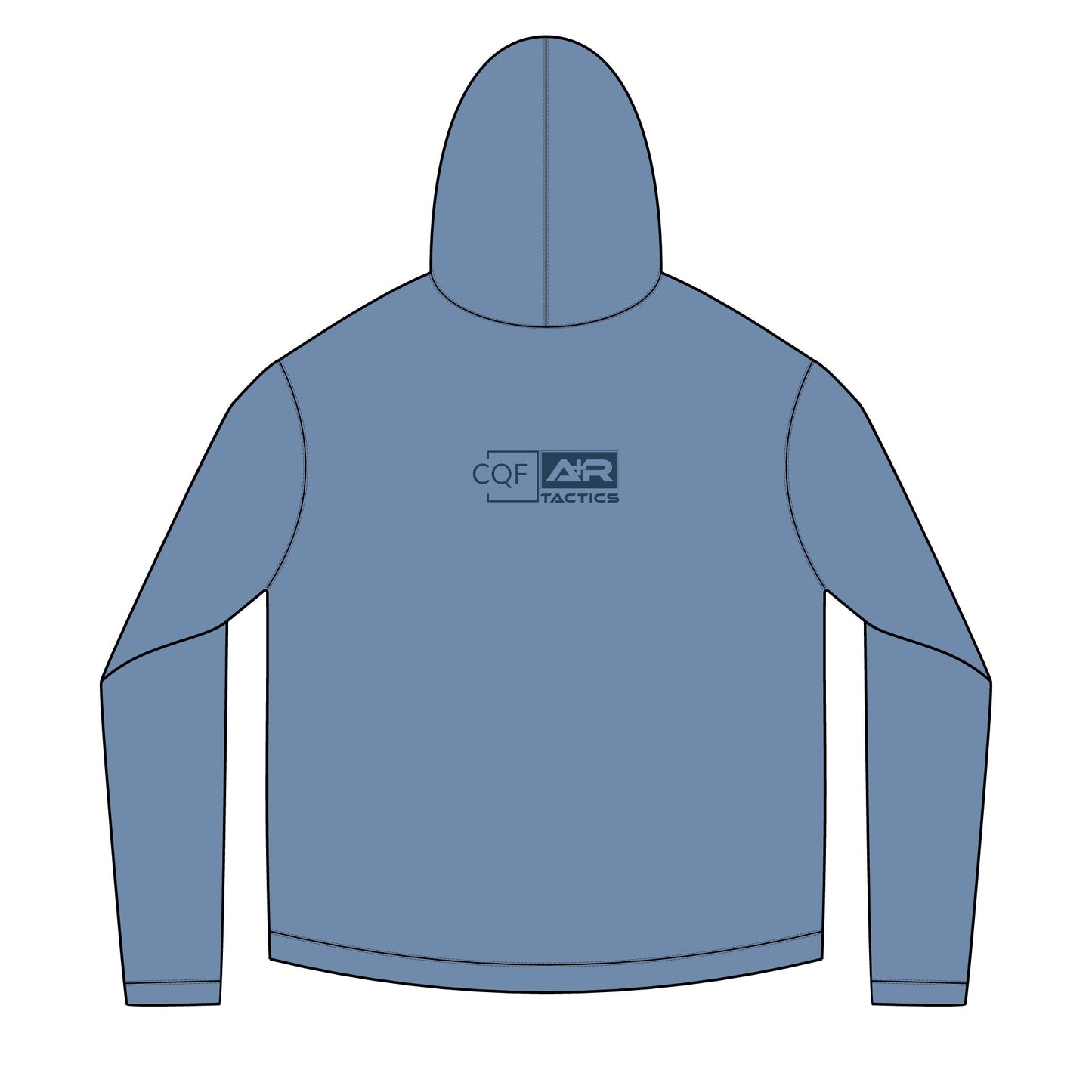 CQF x A+R Tactics Solar Logo Hoodie, Navy Logo
