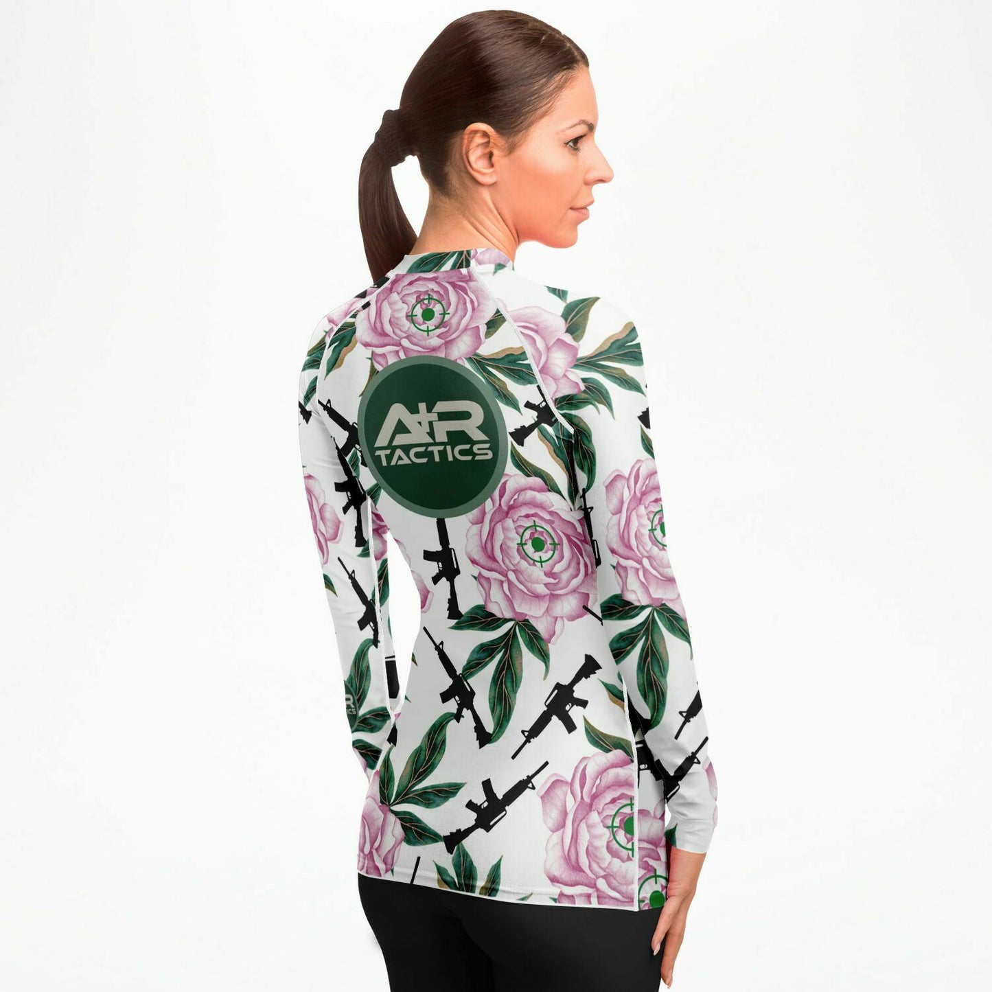 Peonies and Rifles Womens Rashguard