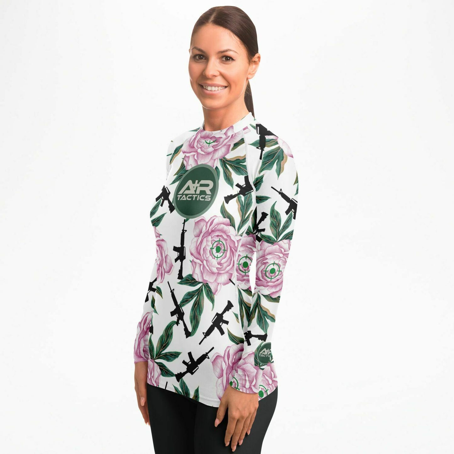 Peonies and Rifles Womens Rashguard