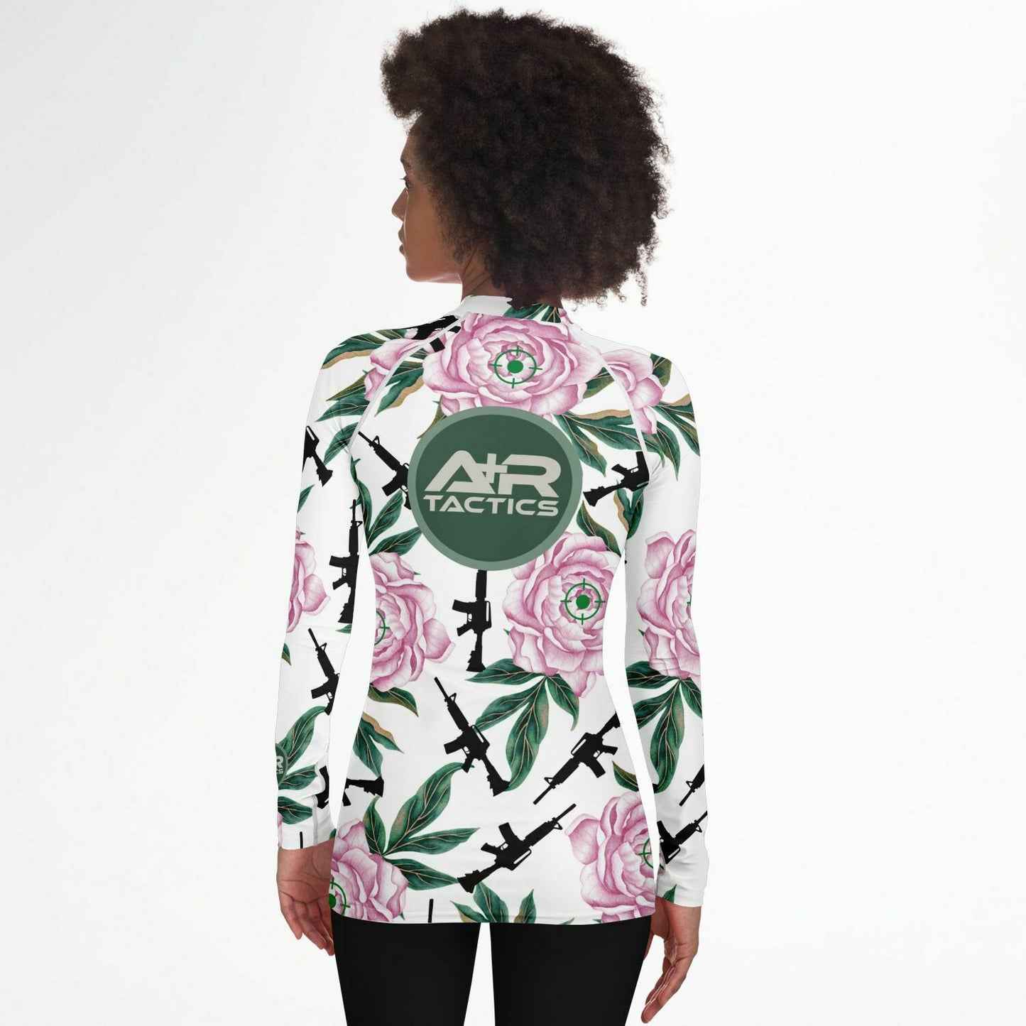 Peonies and Rifles Womens Rashguard