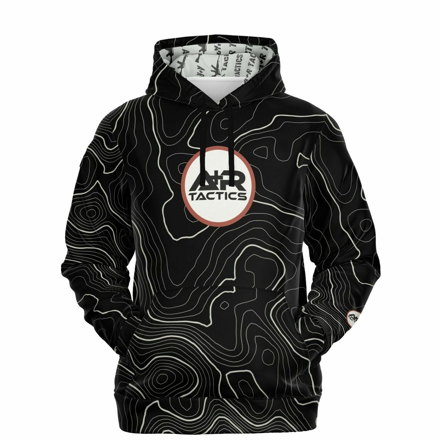 Topographical Print Hoodie
