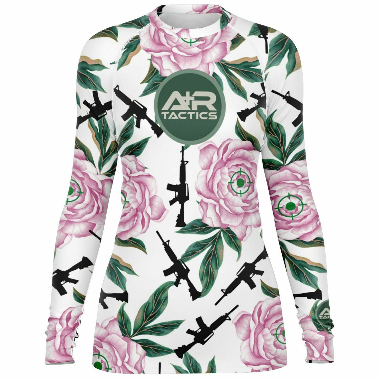 Peonies and Rifles Womens Rashguard