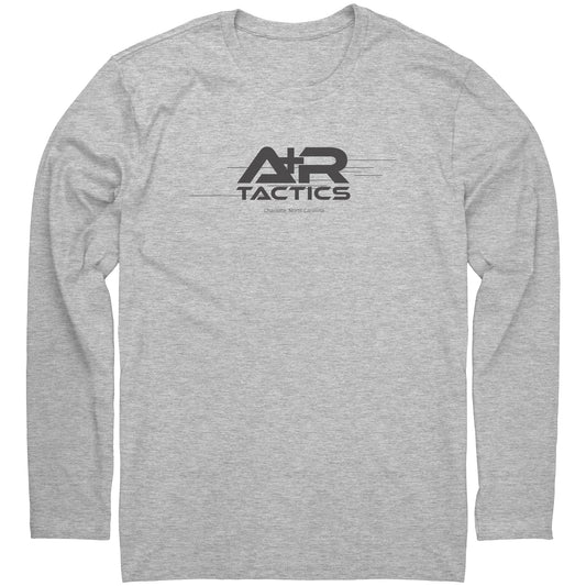 A+R Tactics Lined Logo Long Sleeve Tee, Black Print