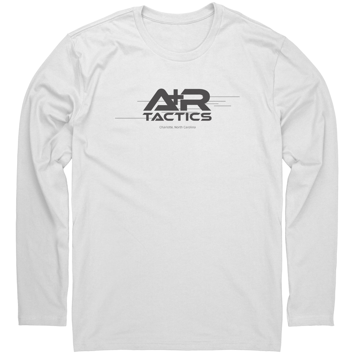 A+R Tactics Lined Logo Long Sleeve Tee, Black Print