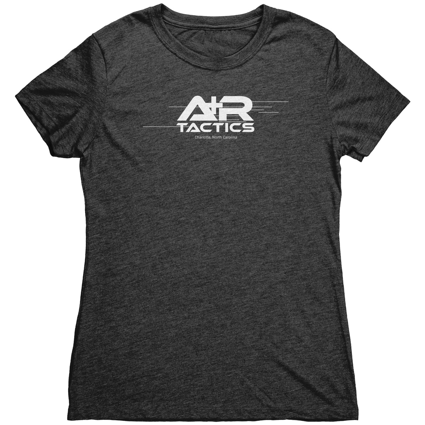 A+R Tactics Lined Logo Womens Tee, White Print