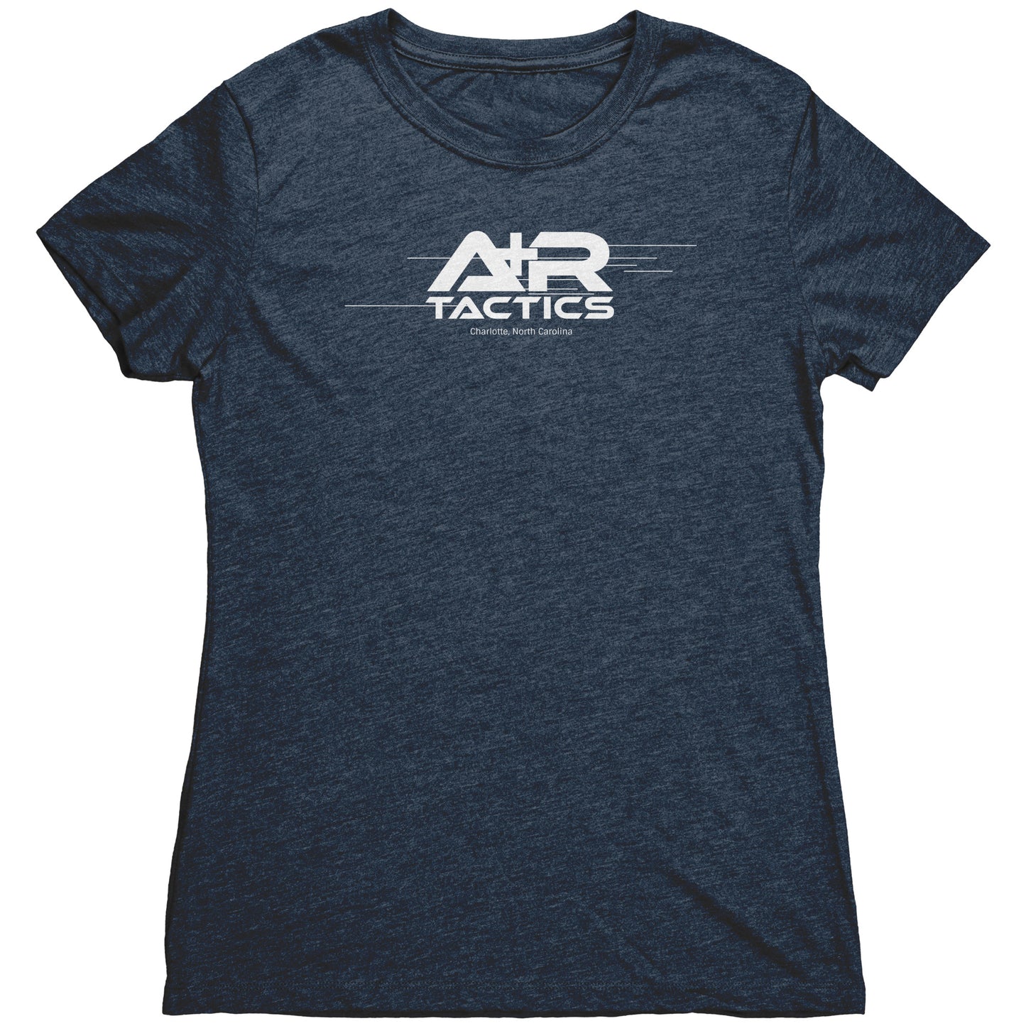 A+R Tactics Lined Logo Womens Tee, White Print