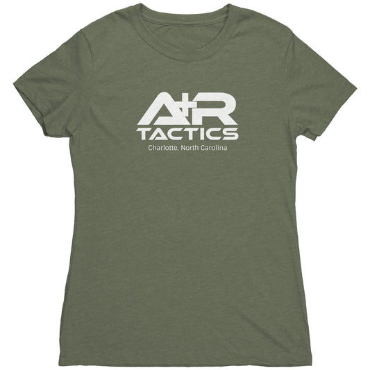 A+R Tactics Logo Womens Tee, White Print