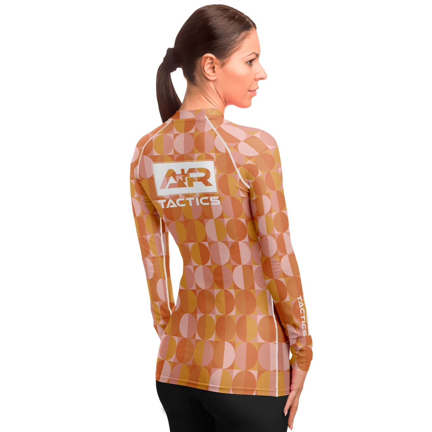 A+R Tactics Logo Womens Rashguard, Retro Circles
