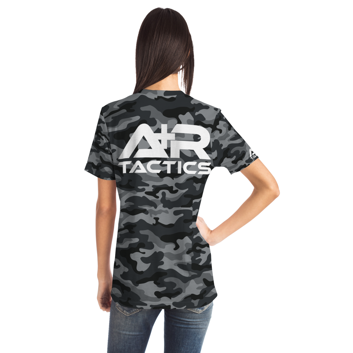 A+R Tactics Unisex Logo Tee, Black Multicam