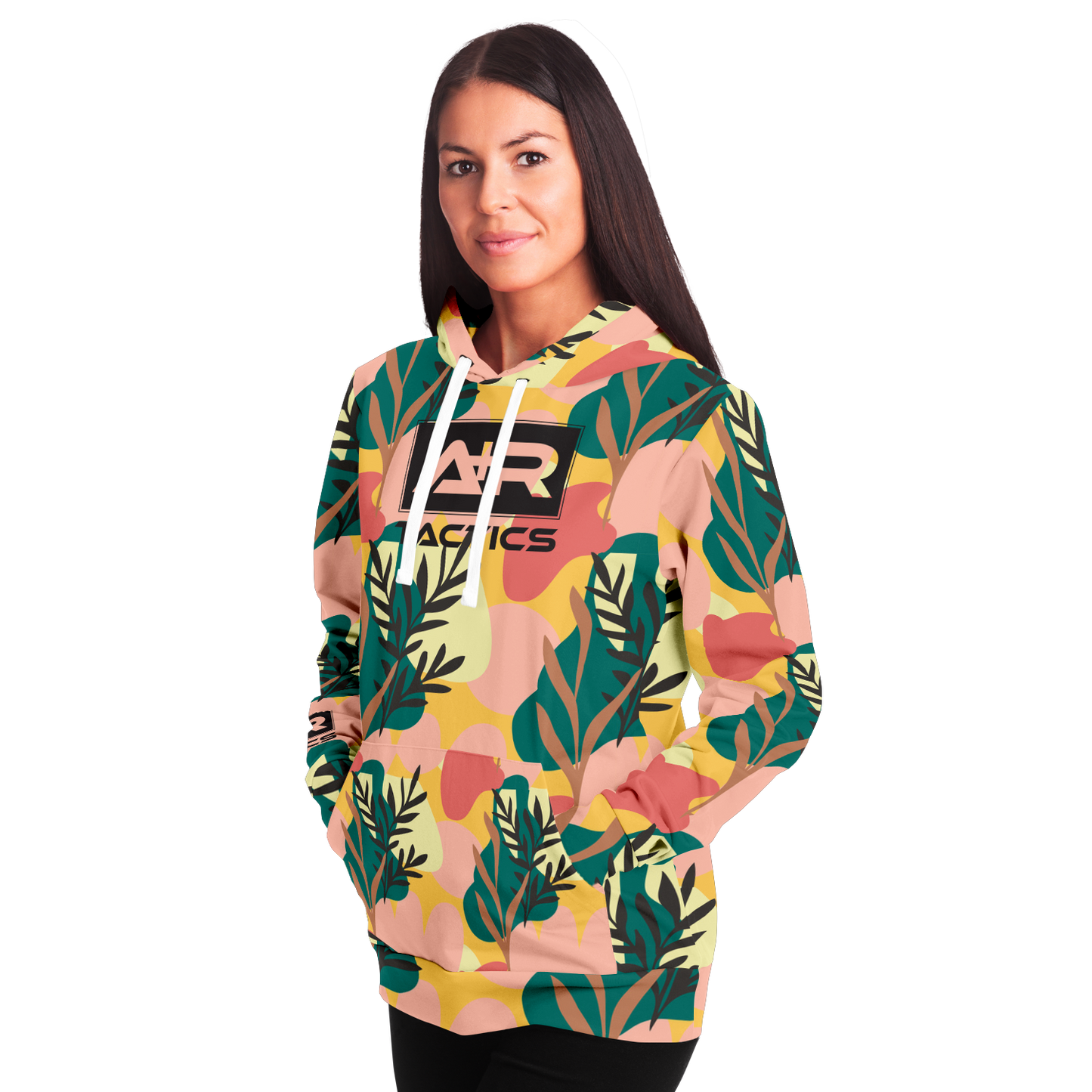 A+R Tactics Logo Hoodie, Blush Floral