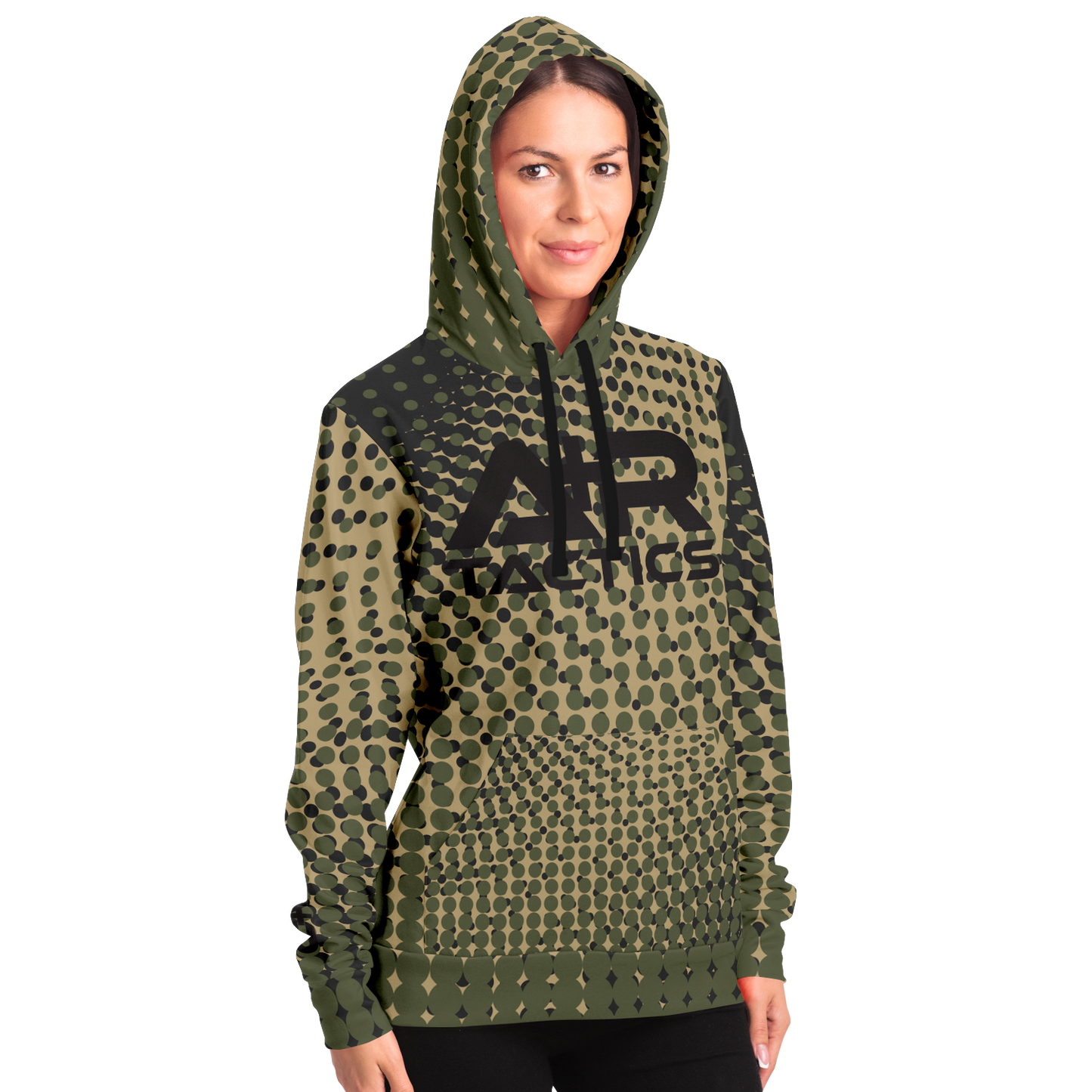 A+R Tactics Logo Hoodie, Green Abstract