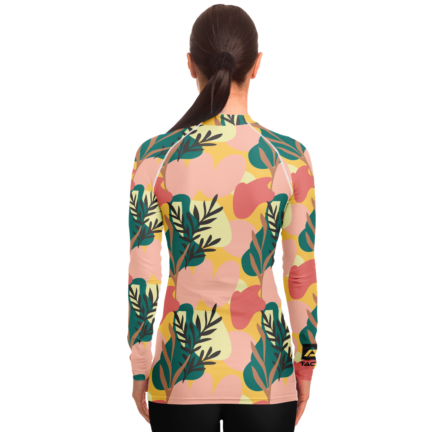 A+R Tactics Logo Womens Rashguard, Blush Floral