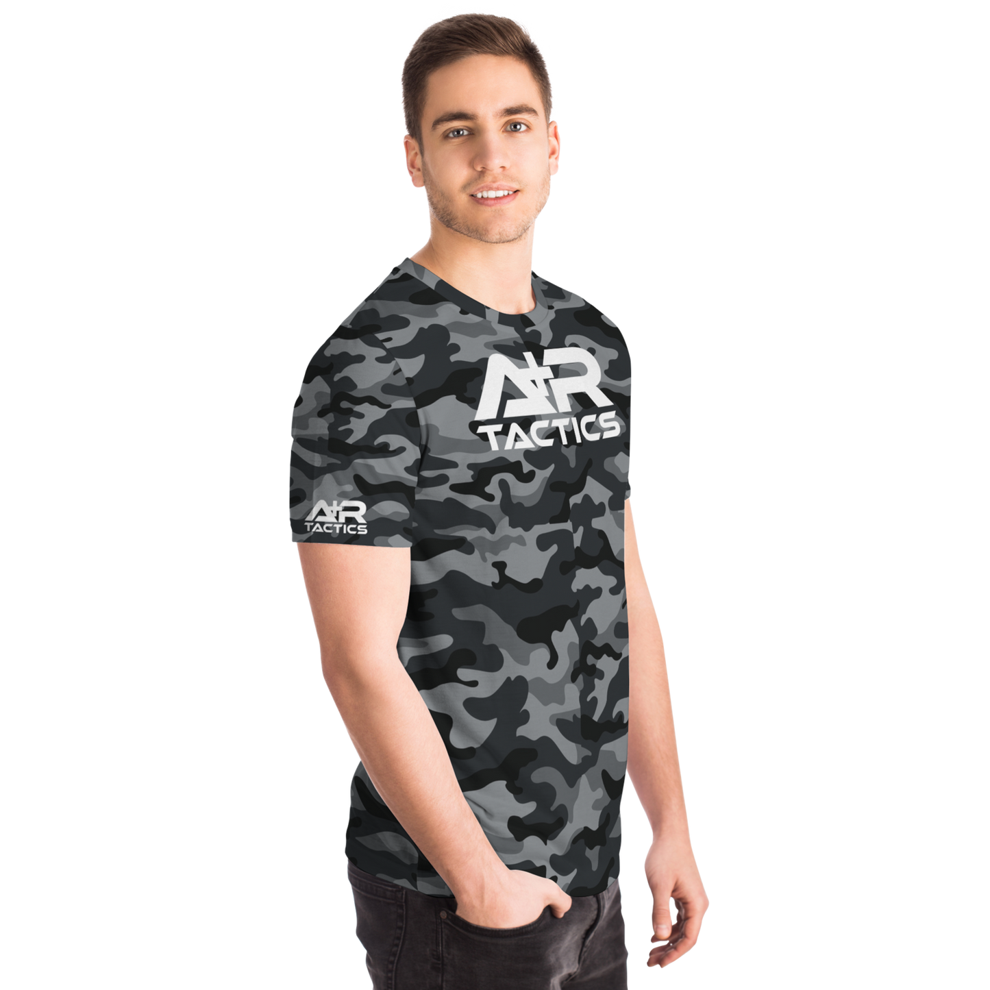 A+R Tactics Unisex Logo Tee, Black Multicam