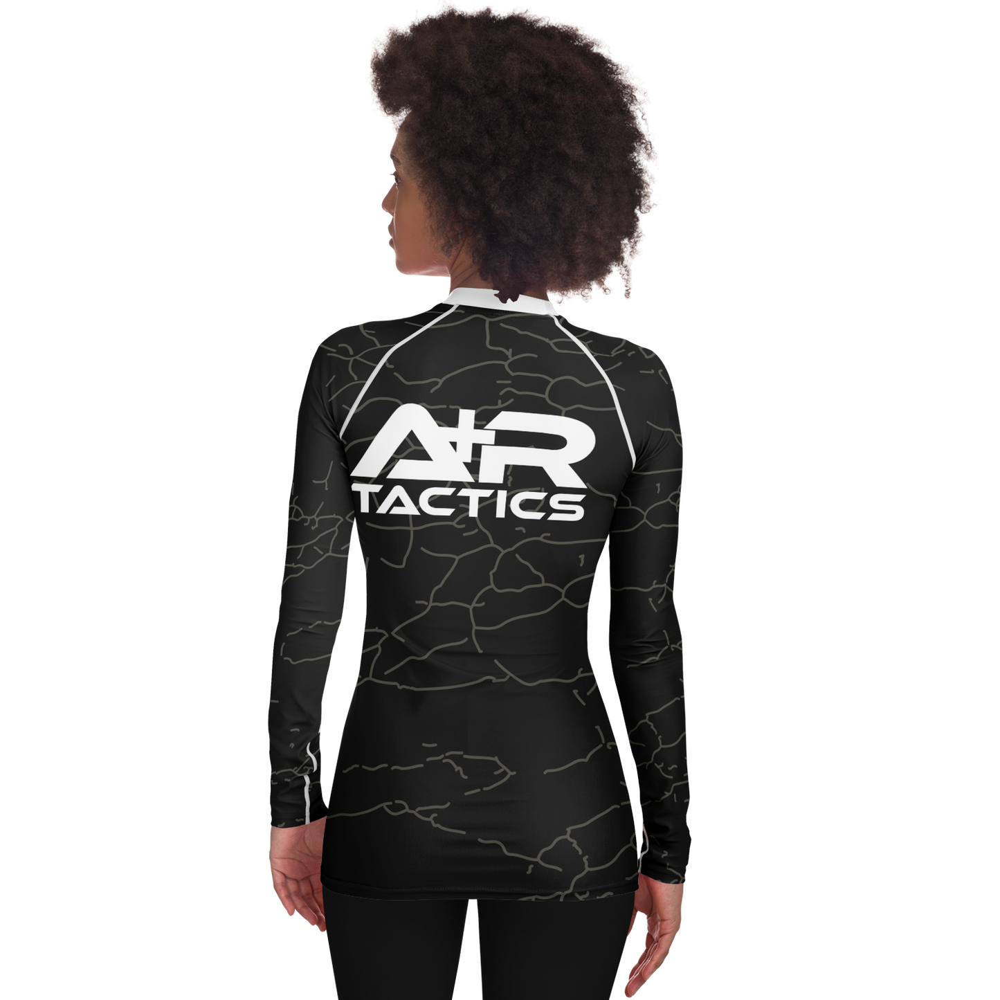 A+R Tactics Logo Womens Rashguard, Cracked