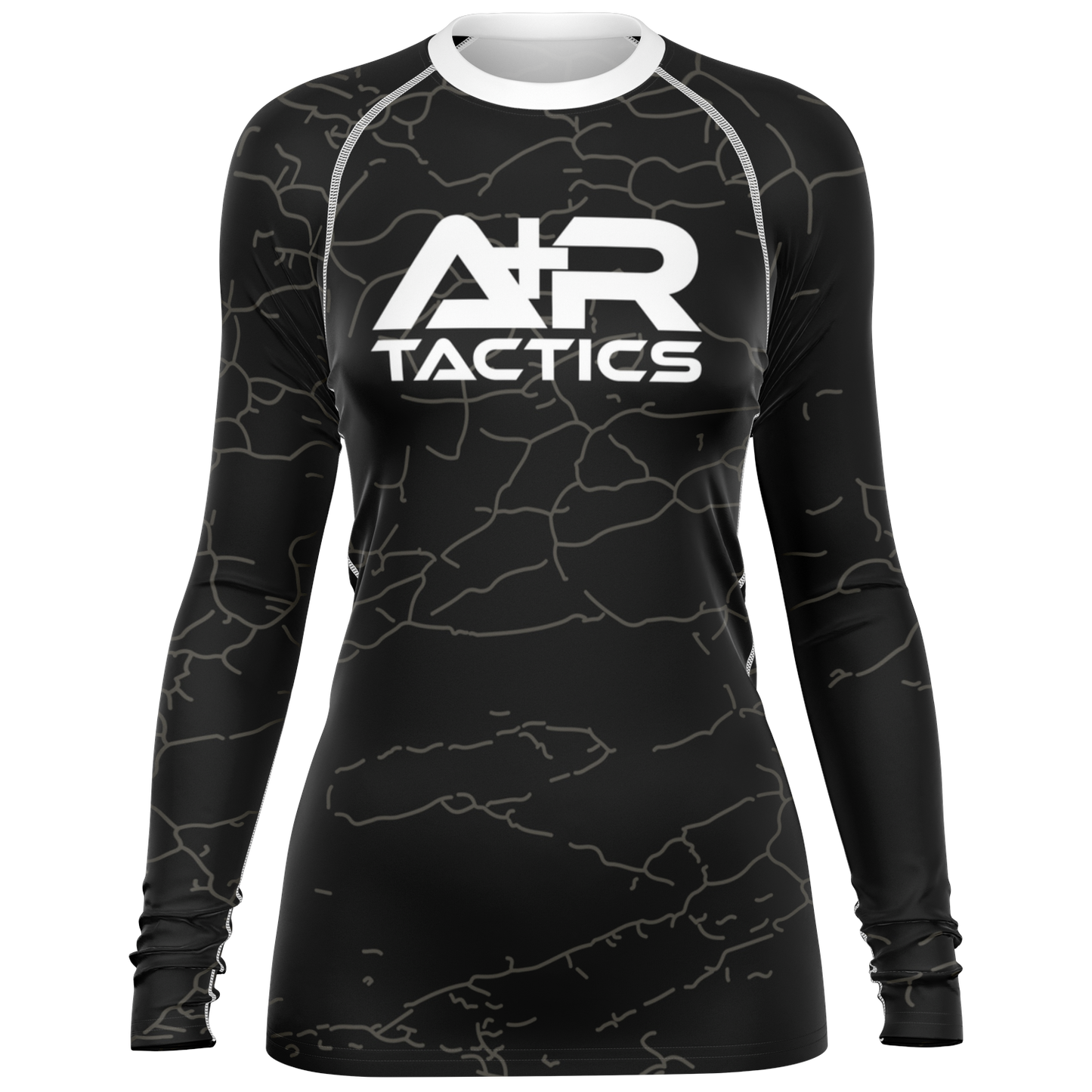 A+R Tactics Logo Womens Rashguard, Cracked