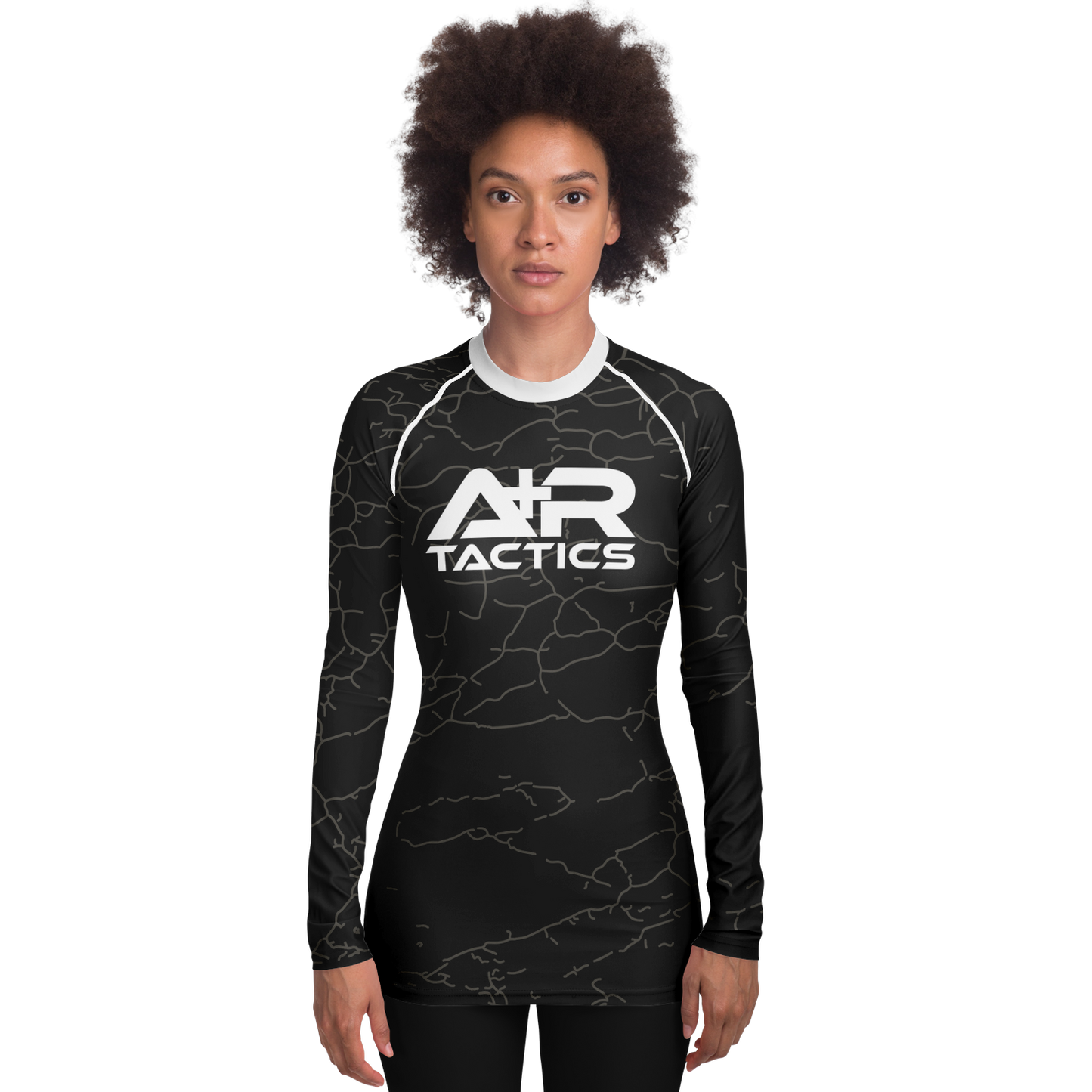 A+R Tactics Logo Womens Rashguard, Cracked