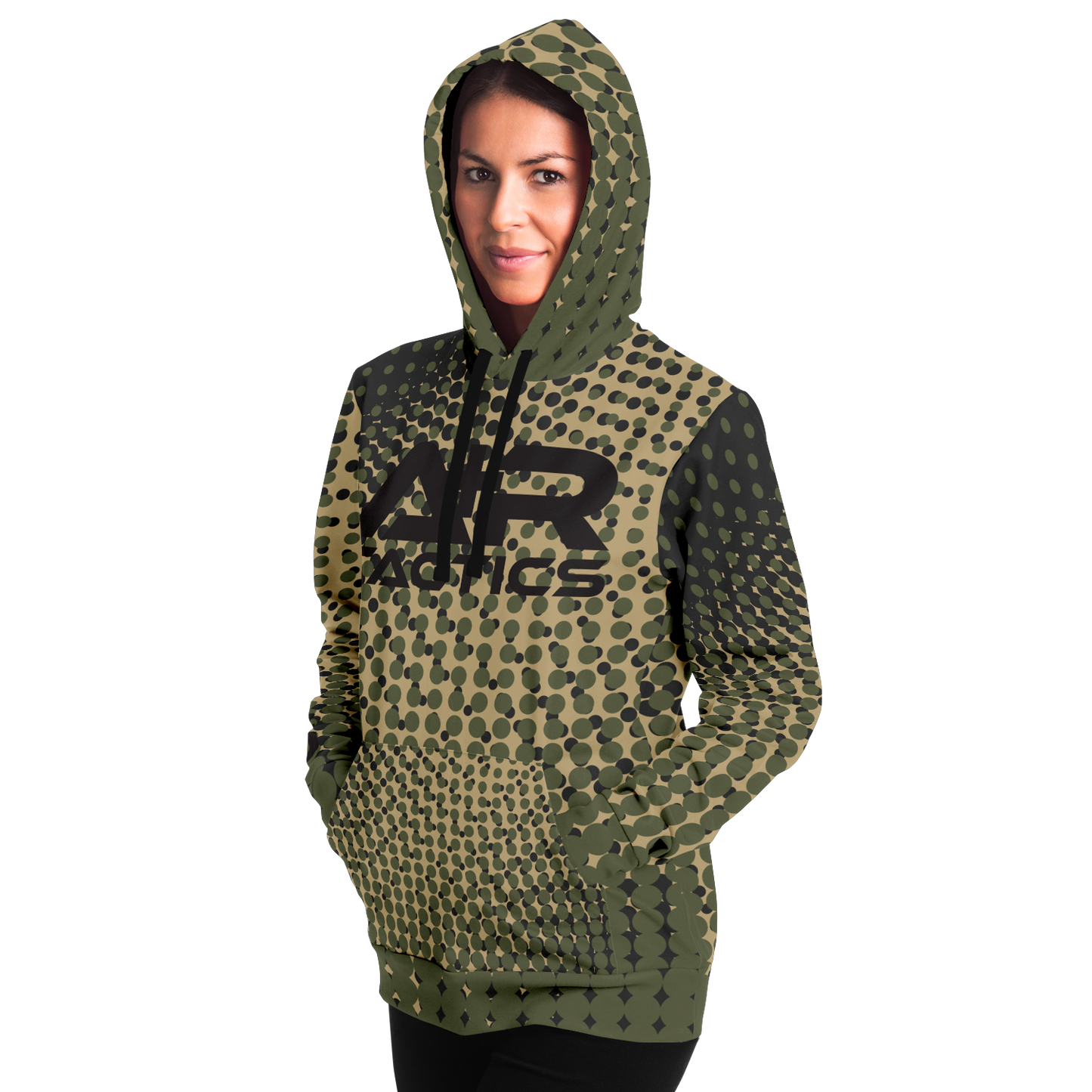 A+R Tactics Logo Hoodie, Green Abstract