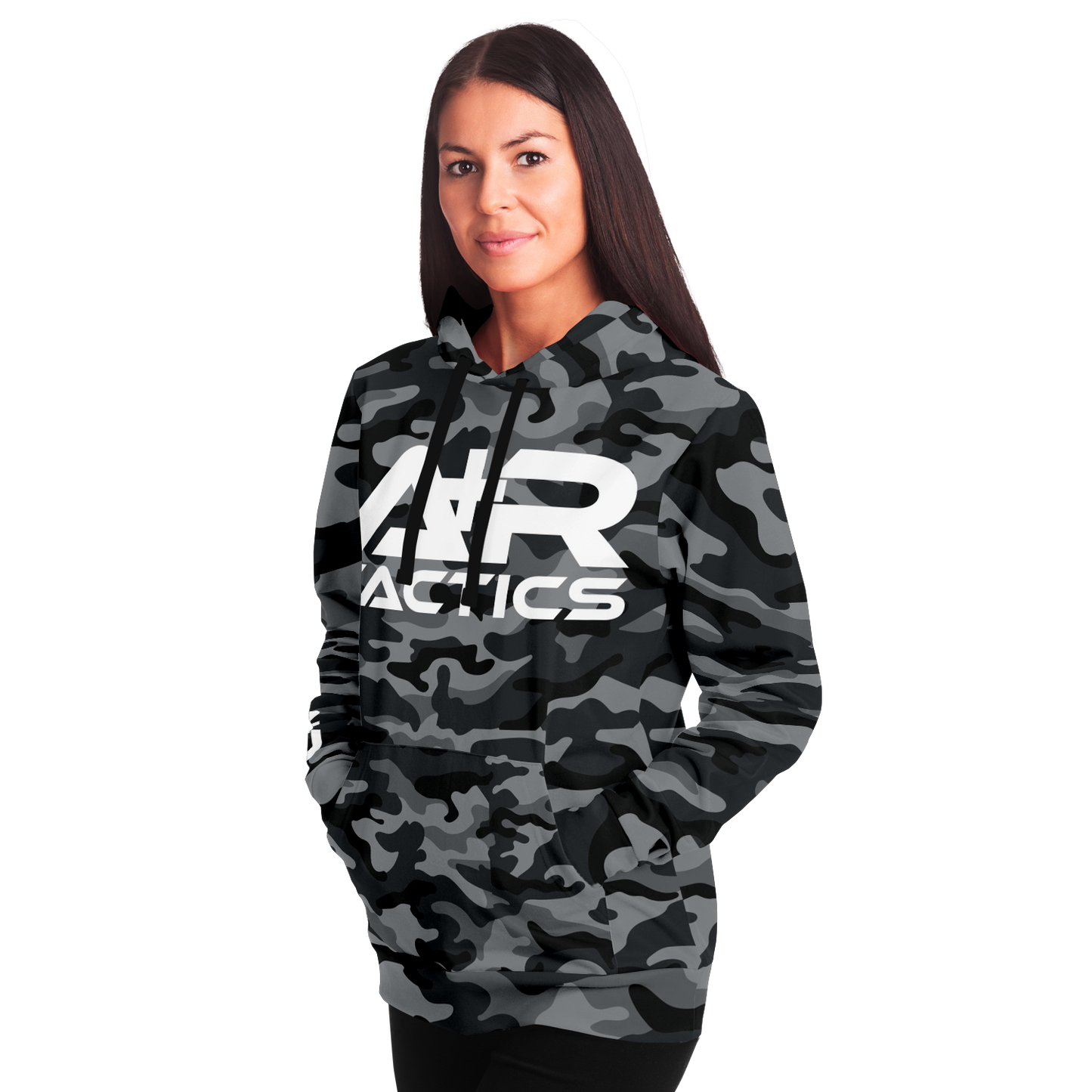 A+R Tactics Logo Hoodie, Black Multicam