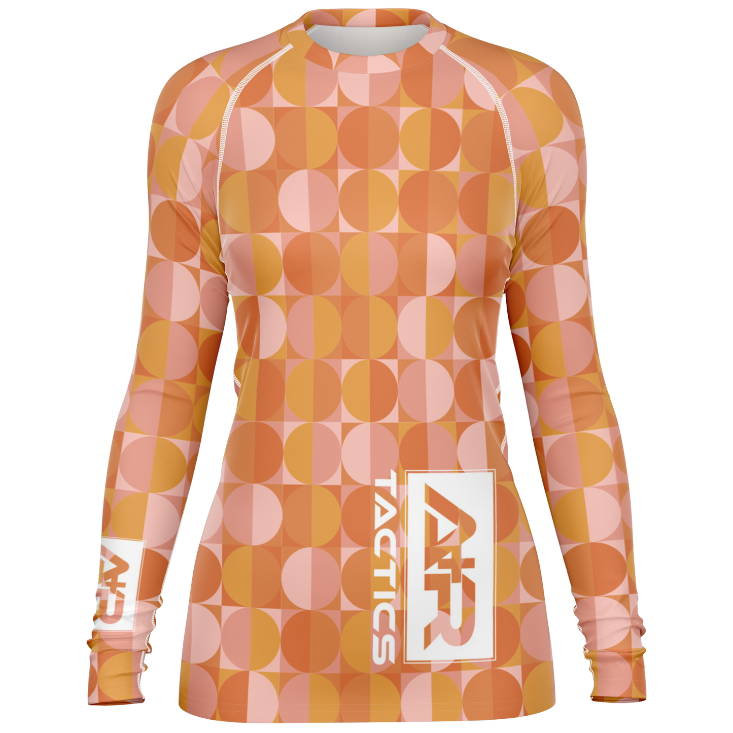A+R Tactics Logo Womens Rashguard, Retro Circles