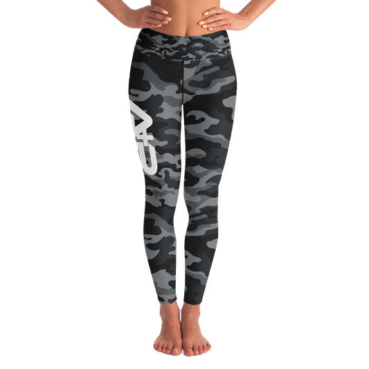 A+R Tactics Logo Womens Premium Leggings, Black Multicam