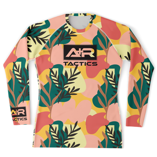 A+R Tactics Logo Mens Rashguard, Blush Floral