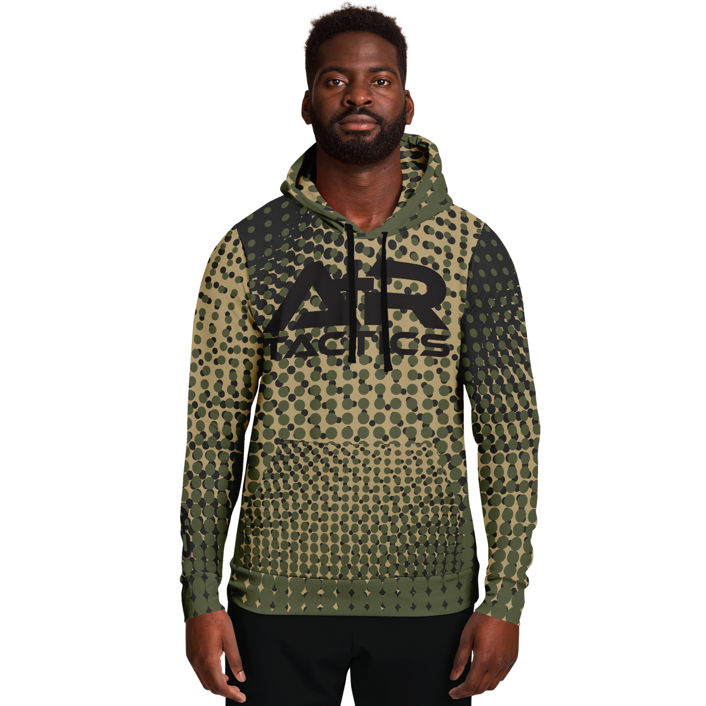 A+R Tactics Logo Hoodie, Green Abstract