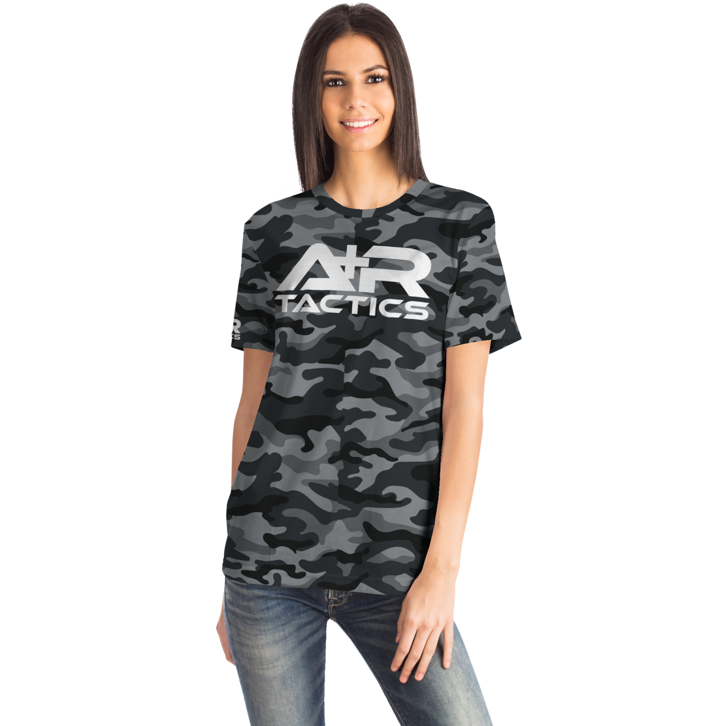 A+R Tactics Unisex Logo Tee, Black Multicam