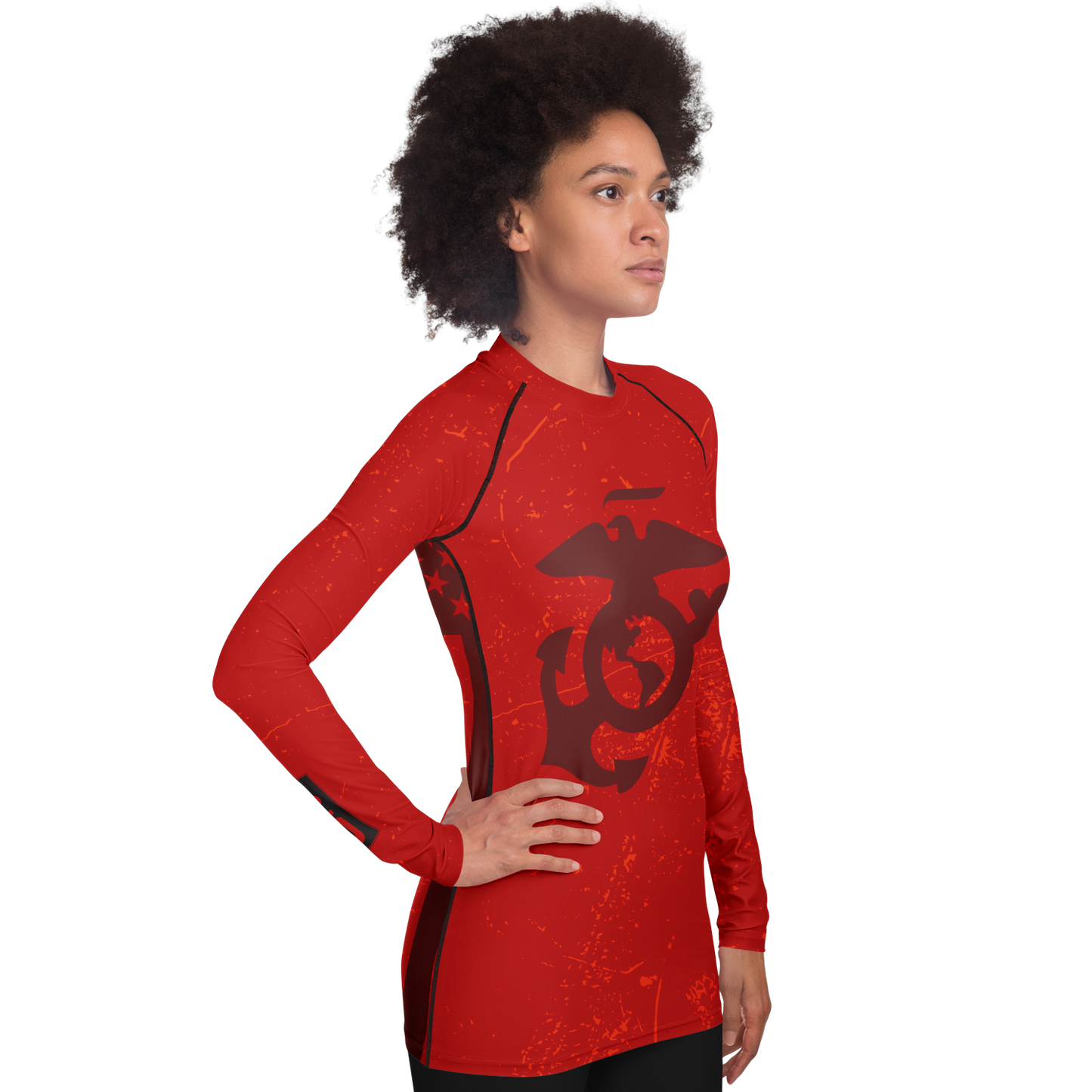 A+R Tactics Logo Womens Rashguard, USMC