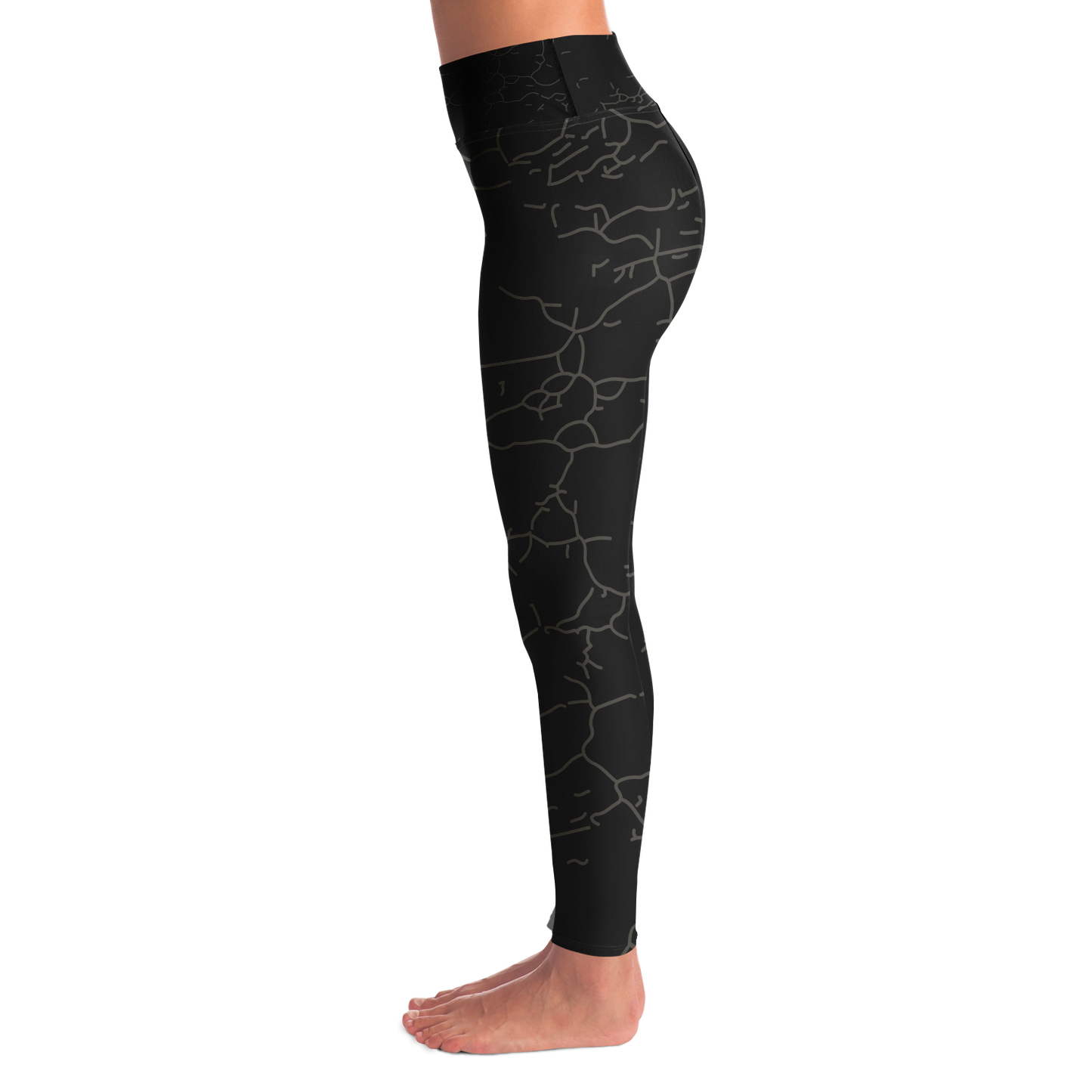 A+R Tactics Logo Womens Premium Yoga Leggings, Cracked