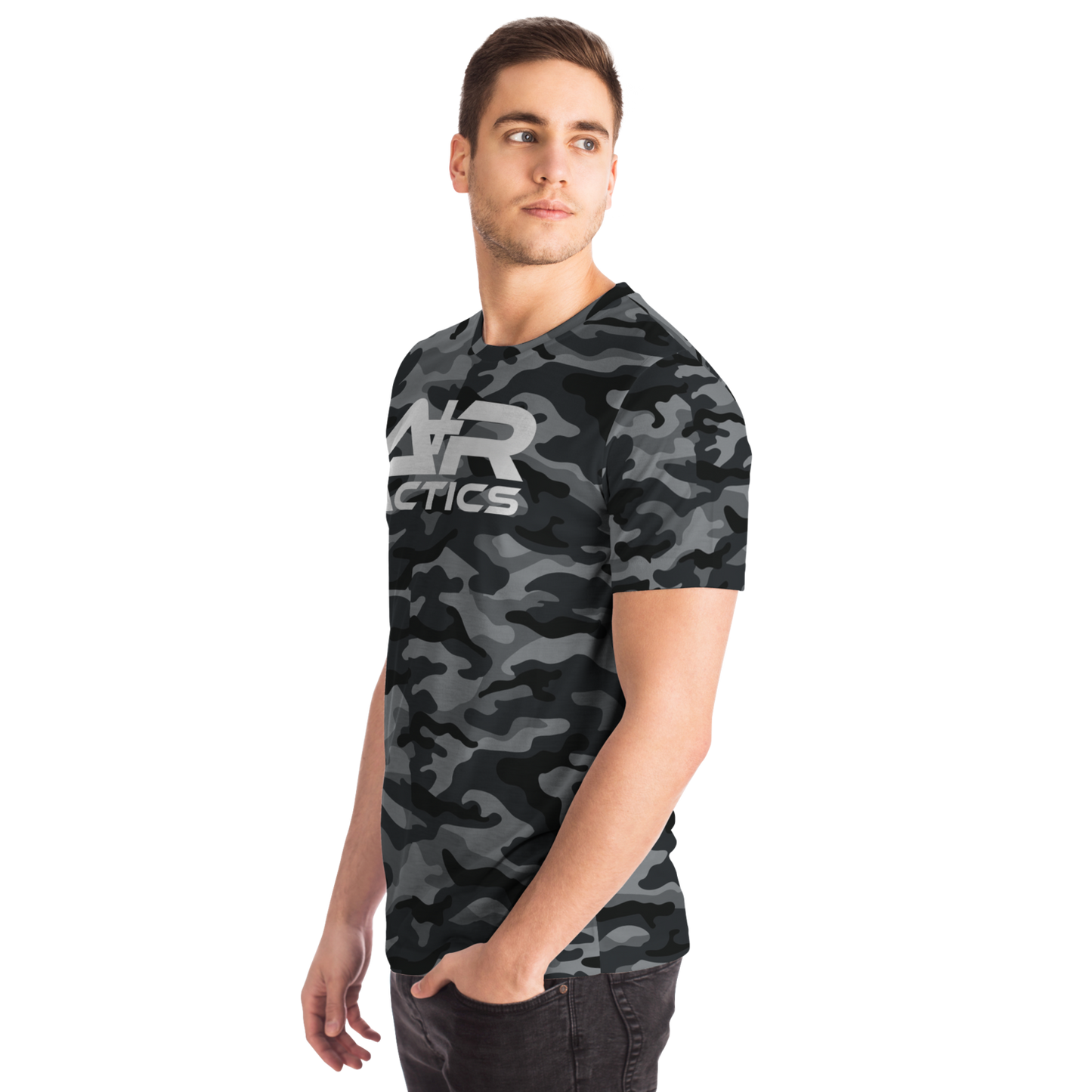 A+R Tactics Unisex Logo Tee, Black Multicam