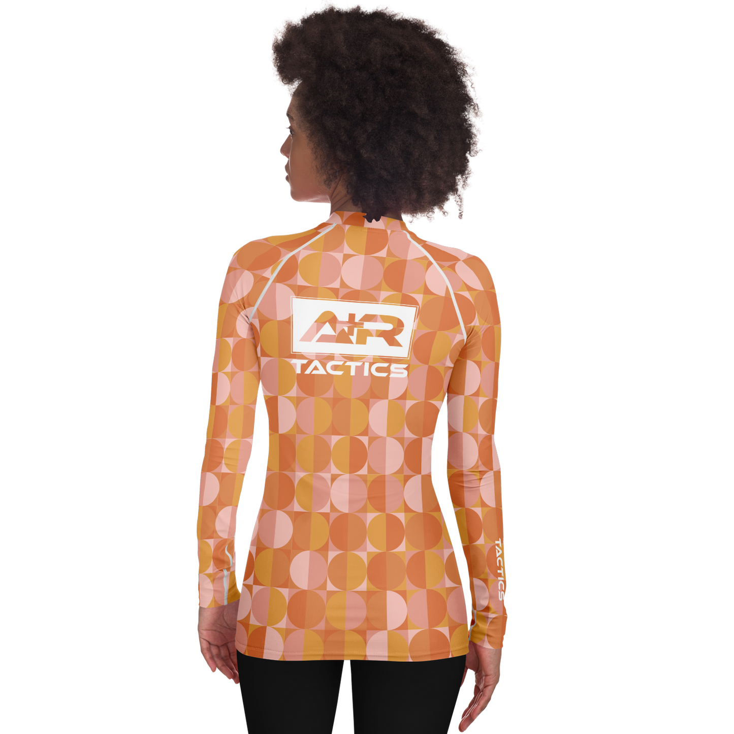 A+R Tactics Logo Womens Rashguard, Retro Circles