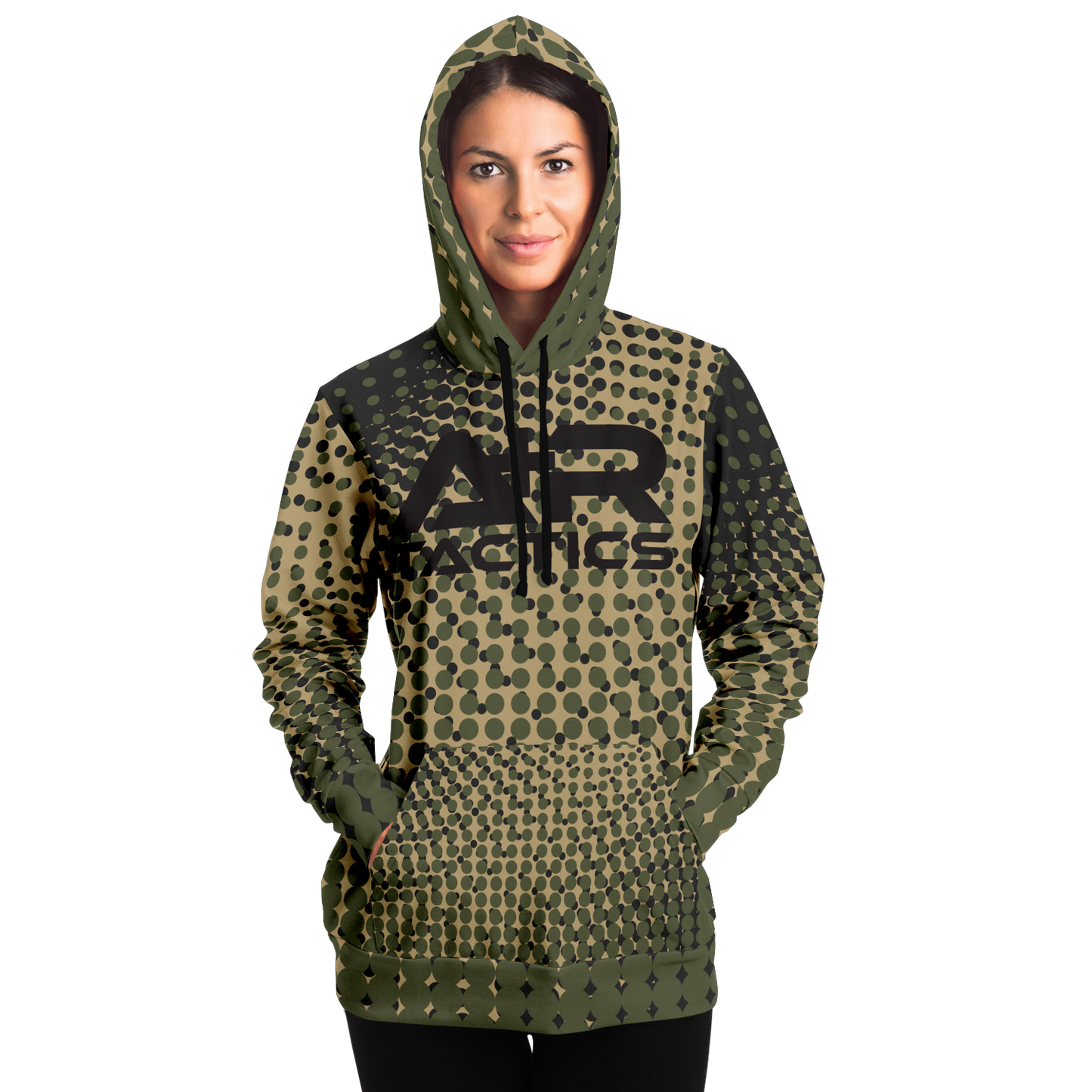 A+R Tactics Logo Hoodie, Green Abstract