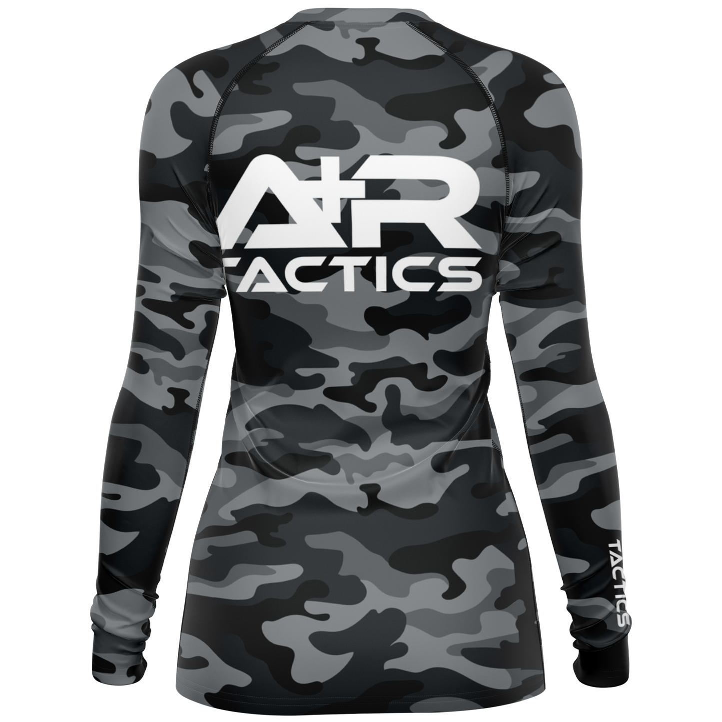 A+R Tactics Logo Womens Rashguard, Black Multicam