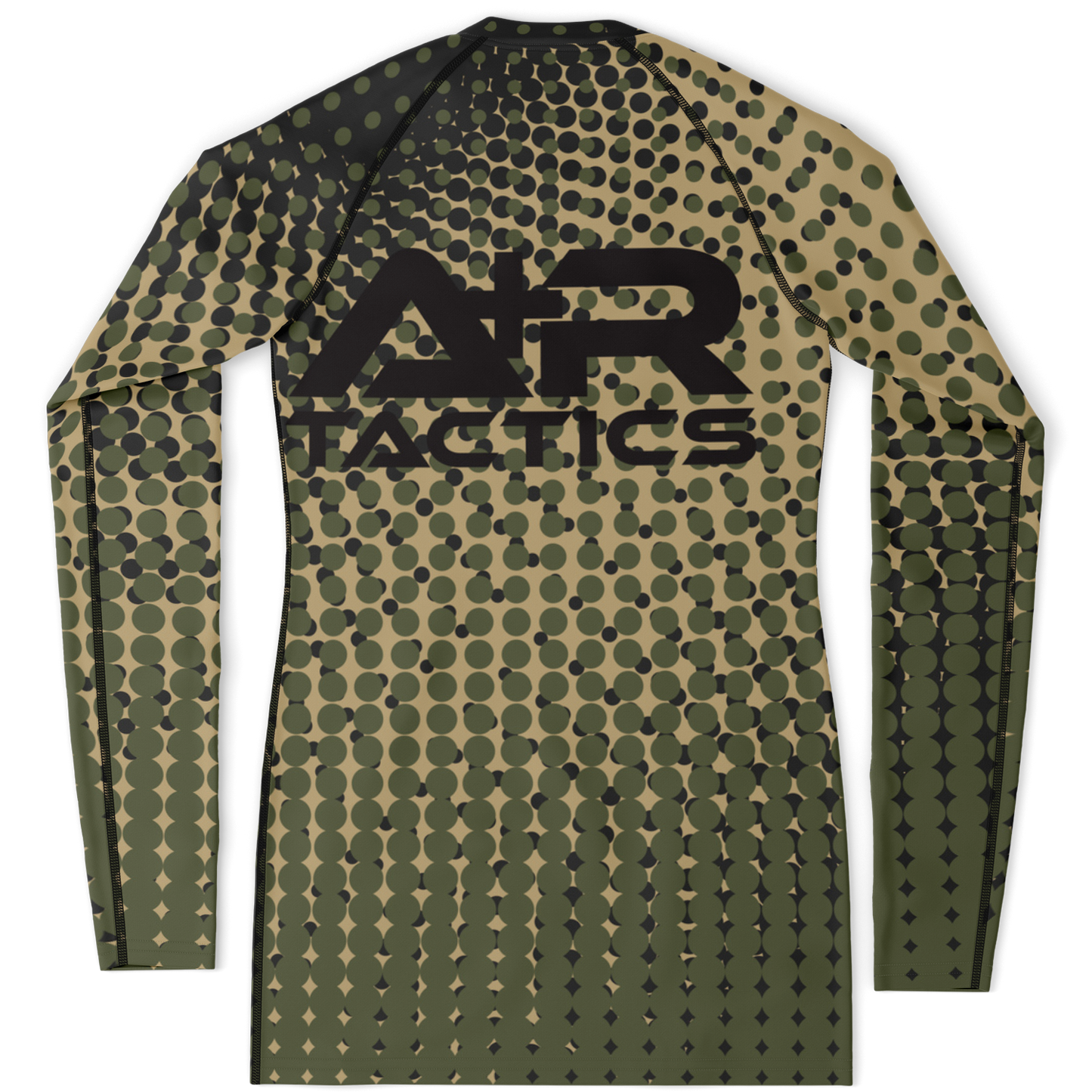 A+R Tactics Logo Womens Rashguard, Green Abstract