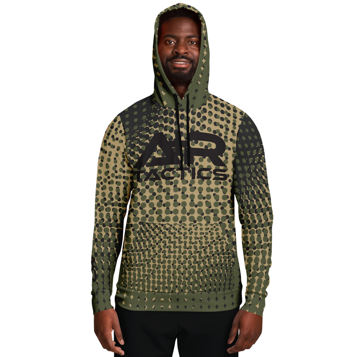 A+R Tactics Logo Hoodie, Green Abstract