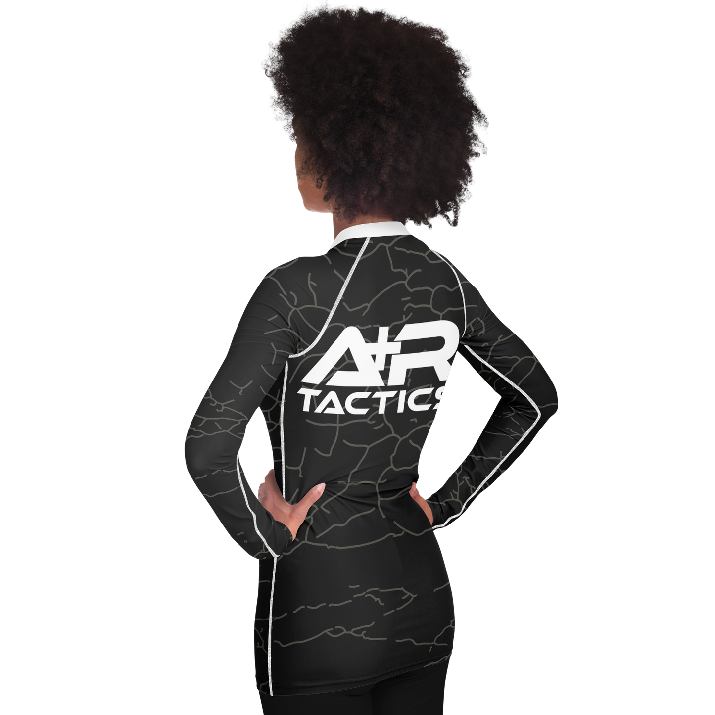 A+R Tactics Logo Womens Rashguard, Cracked