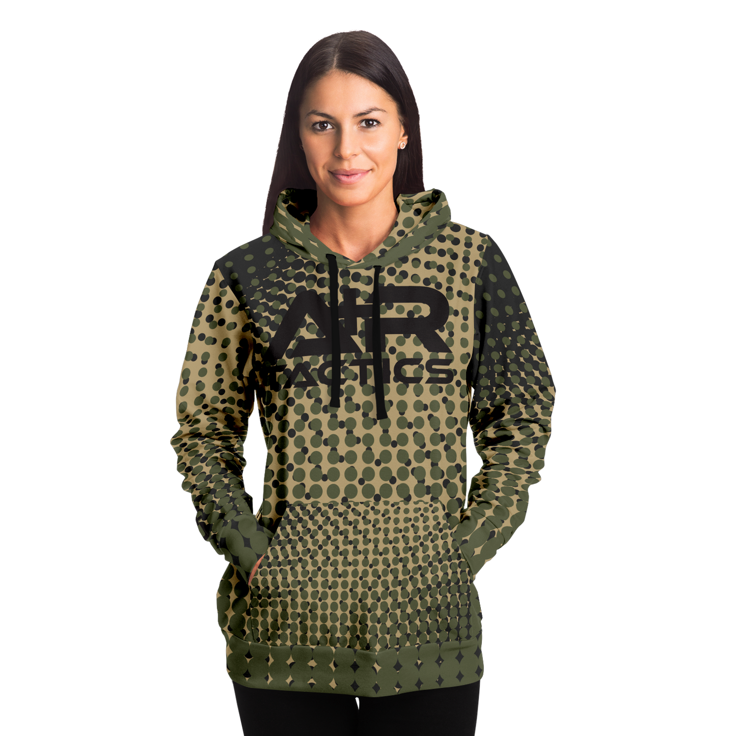 A+R Tactics Logo Hoodie, Green Abstract