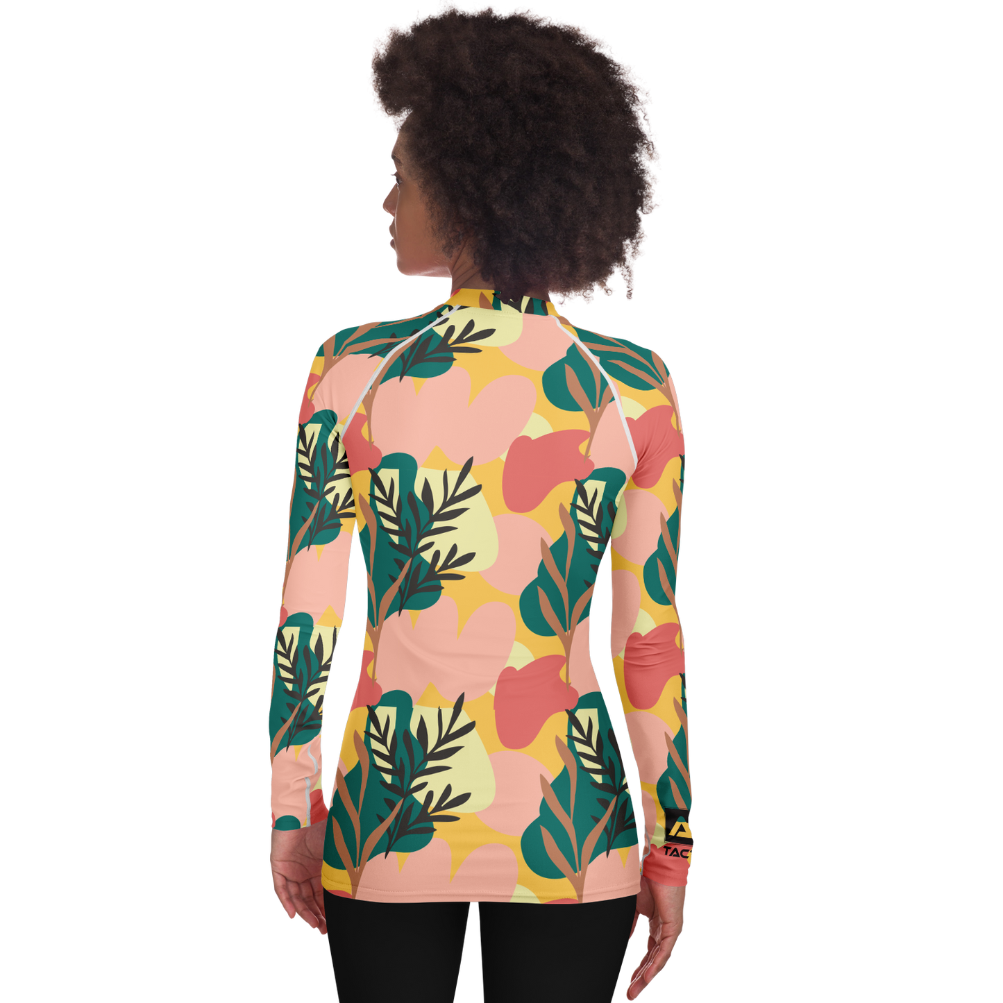 A+R Tactics Logo Womens Rashguard, Blush Floral