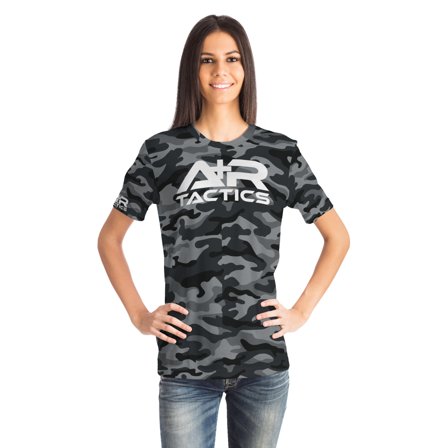 A+R Tactics Unisex Logo Tee, Black Multicam