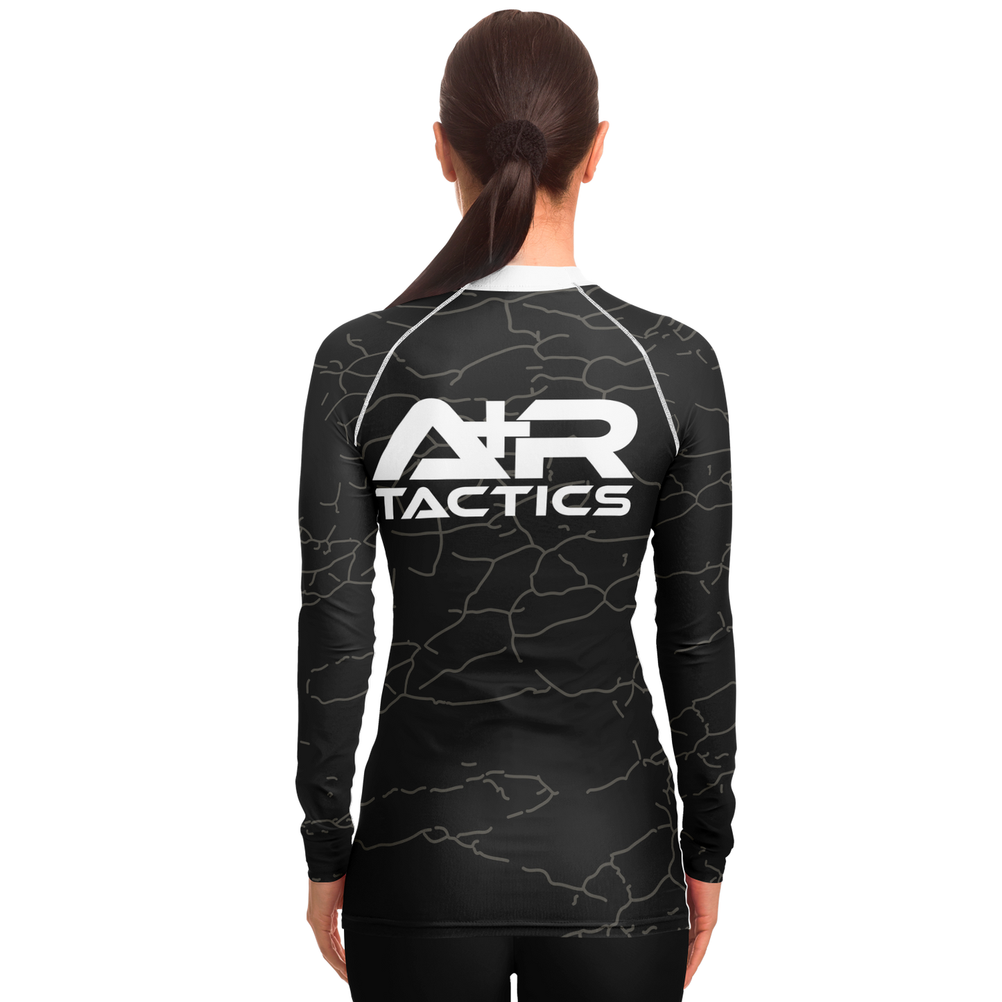 A+R Tactics Logo Womens Rashguard, Cracked