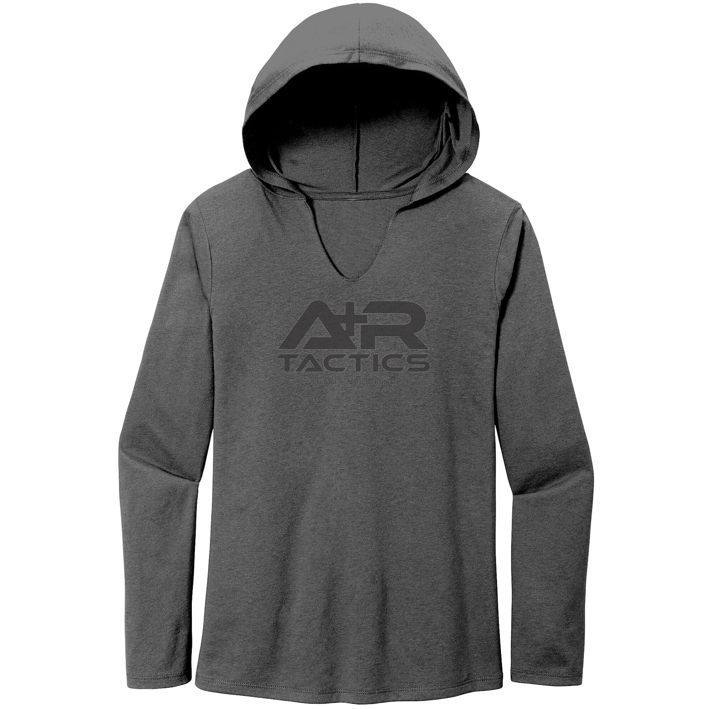 A+R Tactics Logo Womens Long Sleeve Hoodie, Black Print