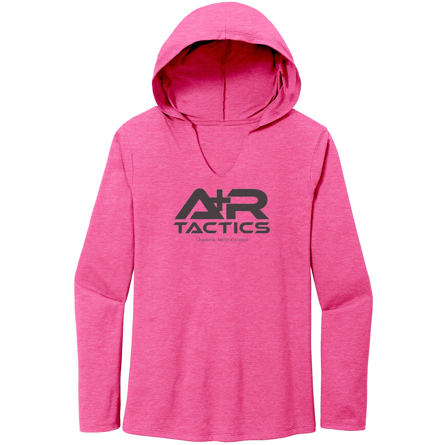 A+R Tactics Logo Womens Long Sleeve Hoodie, Black Print