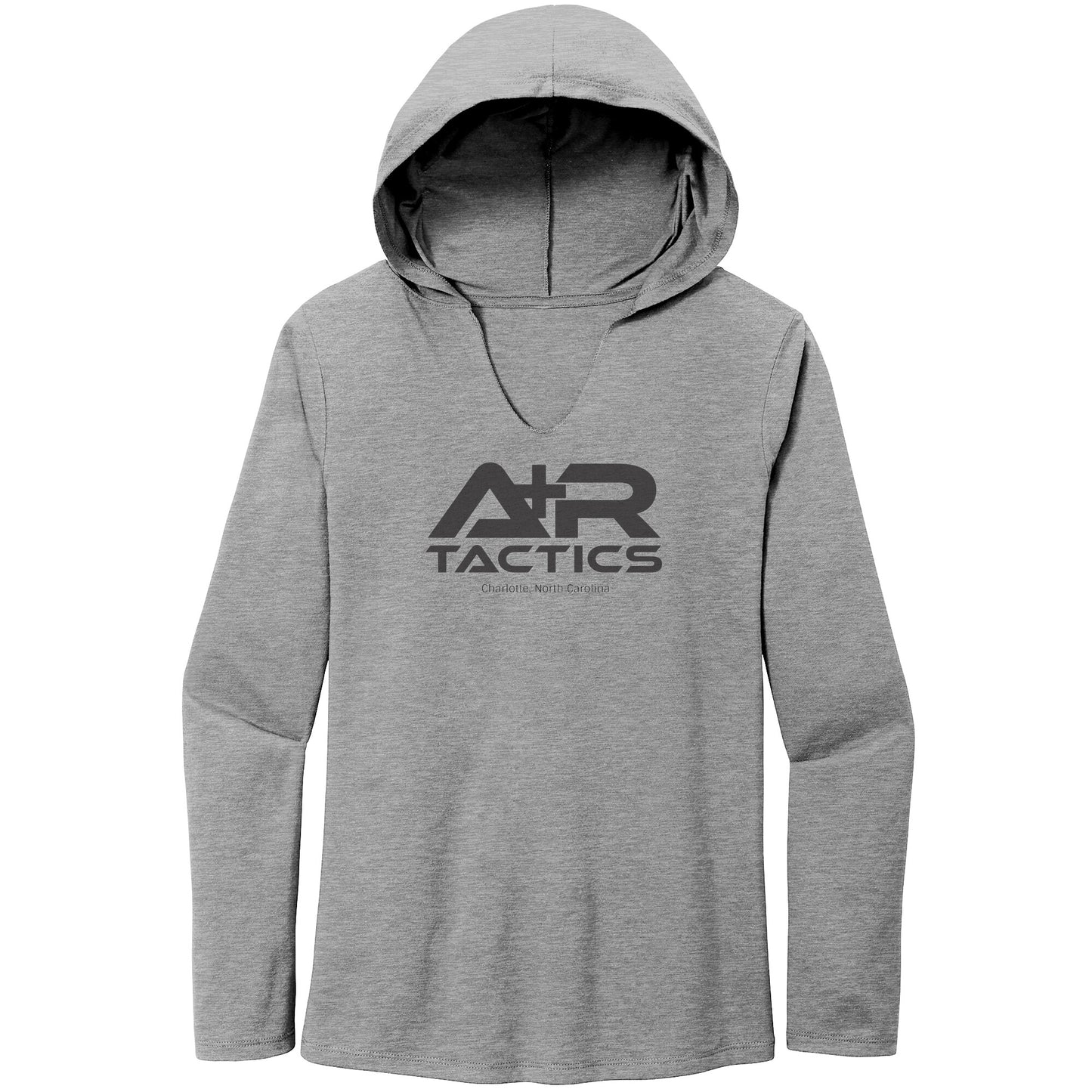 A+R Tactics Logo Womens Long Sleeve Hoodie, Black Print