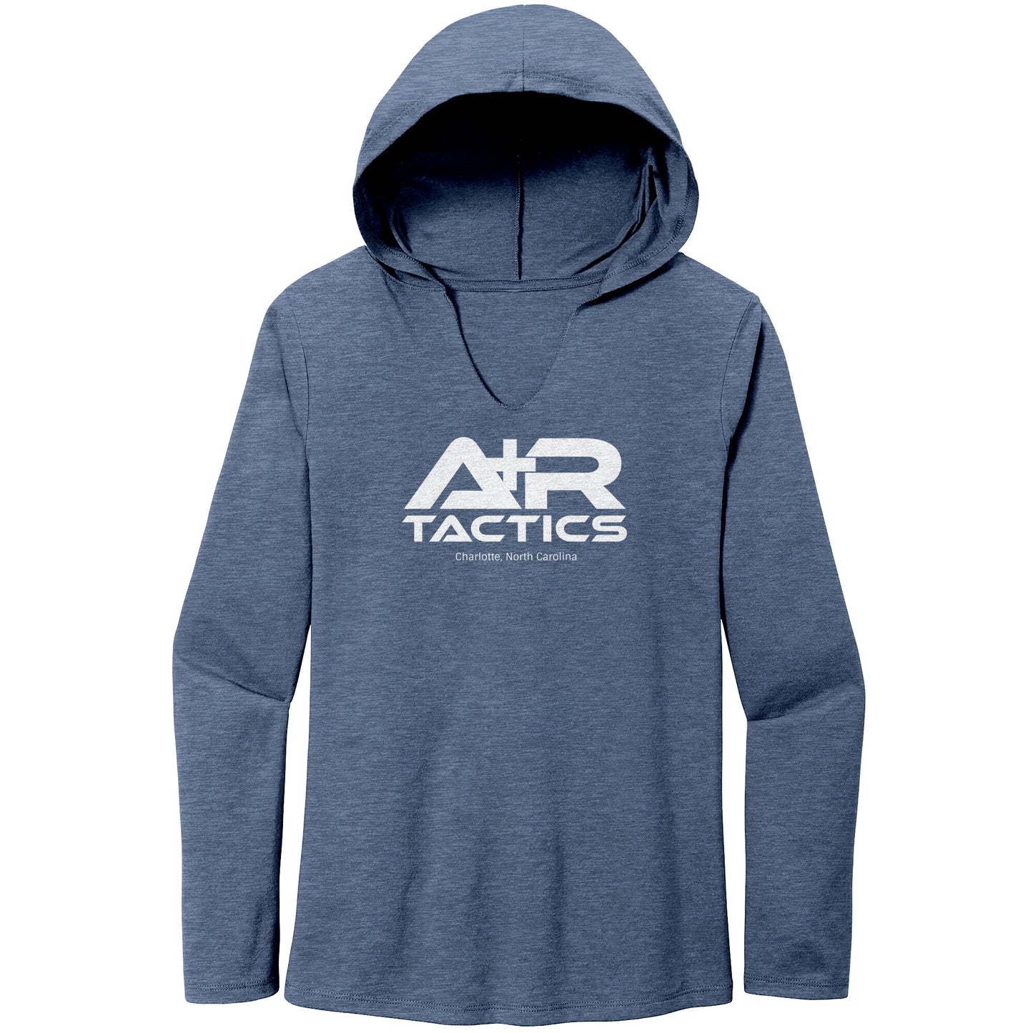A+R Tactics Logo Womens Long Sleeve Hoodie, White Print