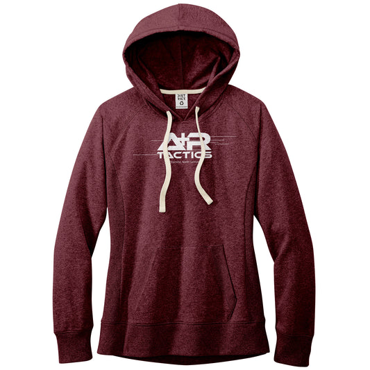 A+R Tactics Logo Womens Re-Fleece Hoodie, Lined Logo White Print