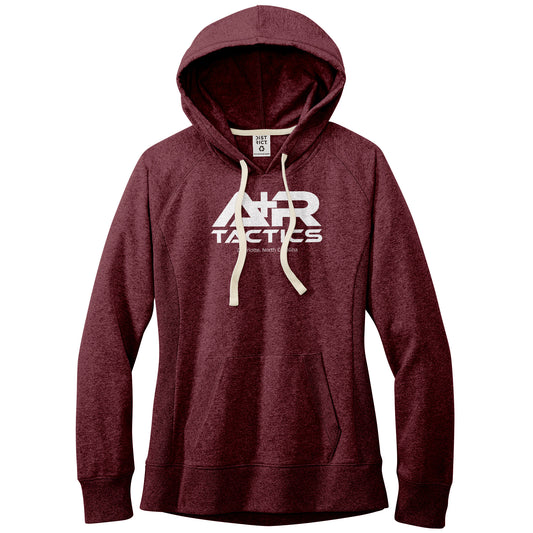 A+R Tactics Logo Womens Re-Fleece Hoodie, White Print