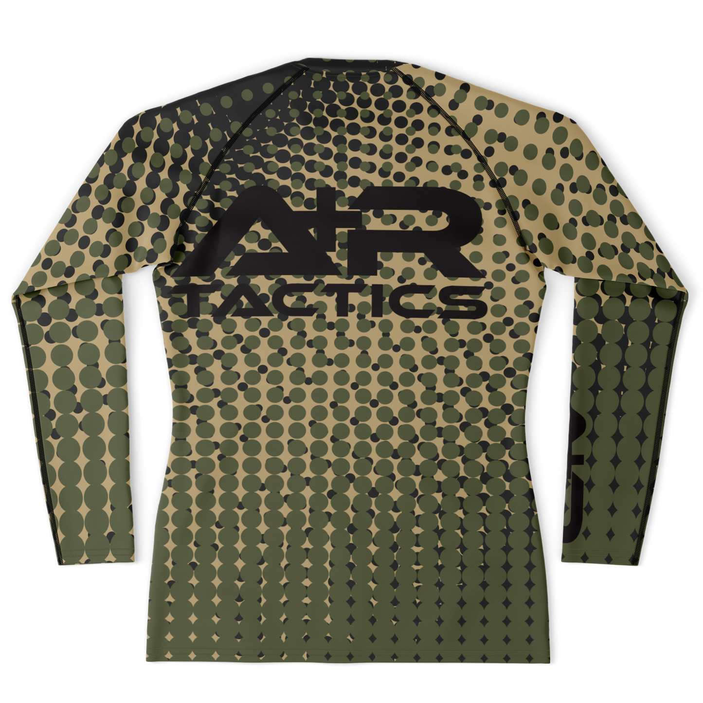 A+R Tactics Logo Mens Rashguard, Green Abstract