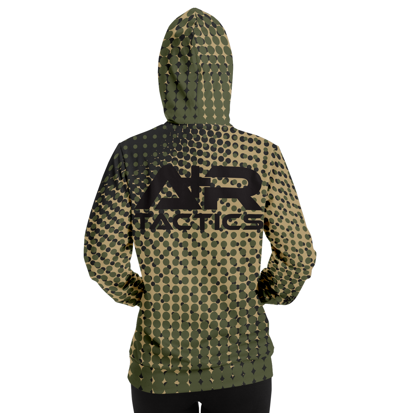 A+R Tactics Logo Hoodie, Green Abstract